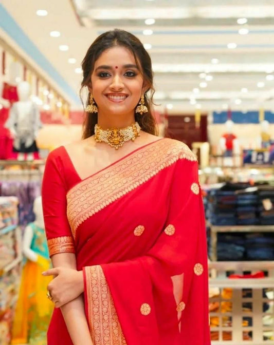 Red Banarasi Wedding Saree