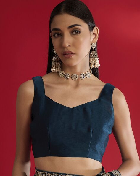 Navy Blue Designer Saree