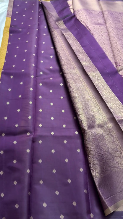 Rajshree Mustard Kanjivaram Saree with Rose Gold Zari Motifs