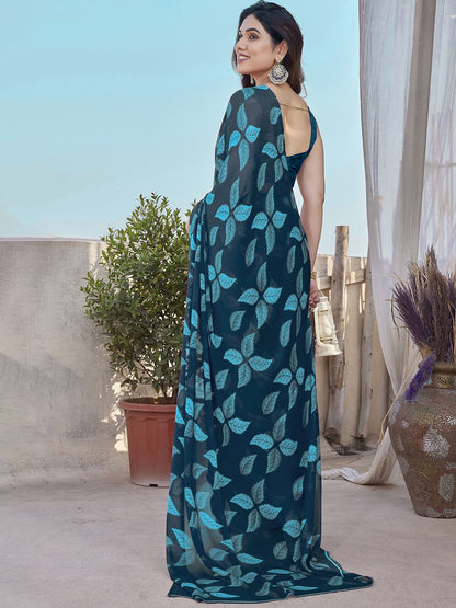 Floral Print Saree