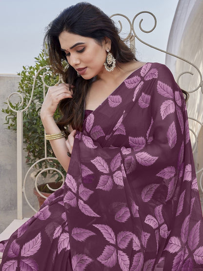 Floral Print Saree