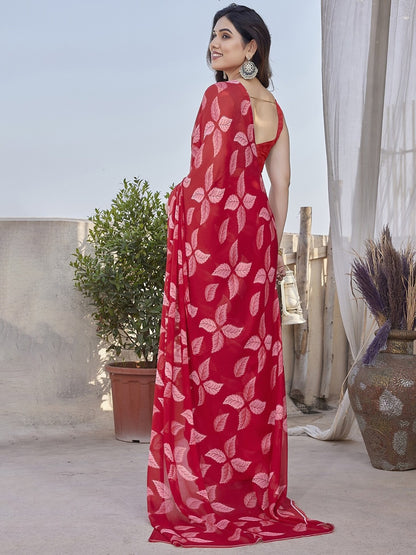 Floral Print Saree