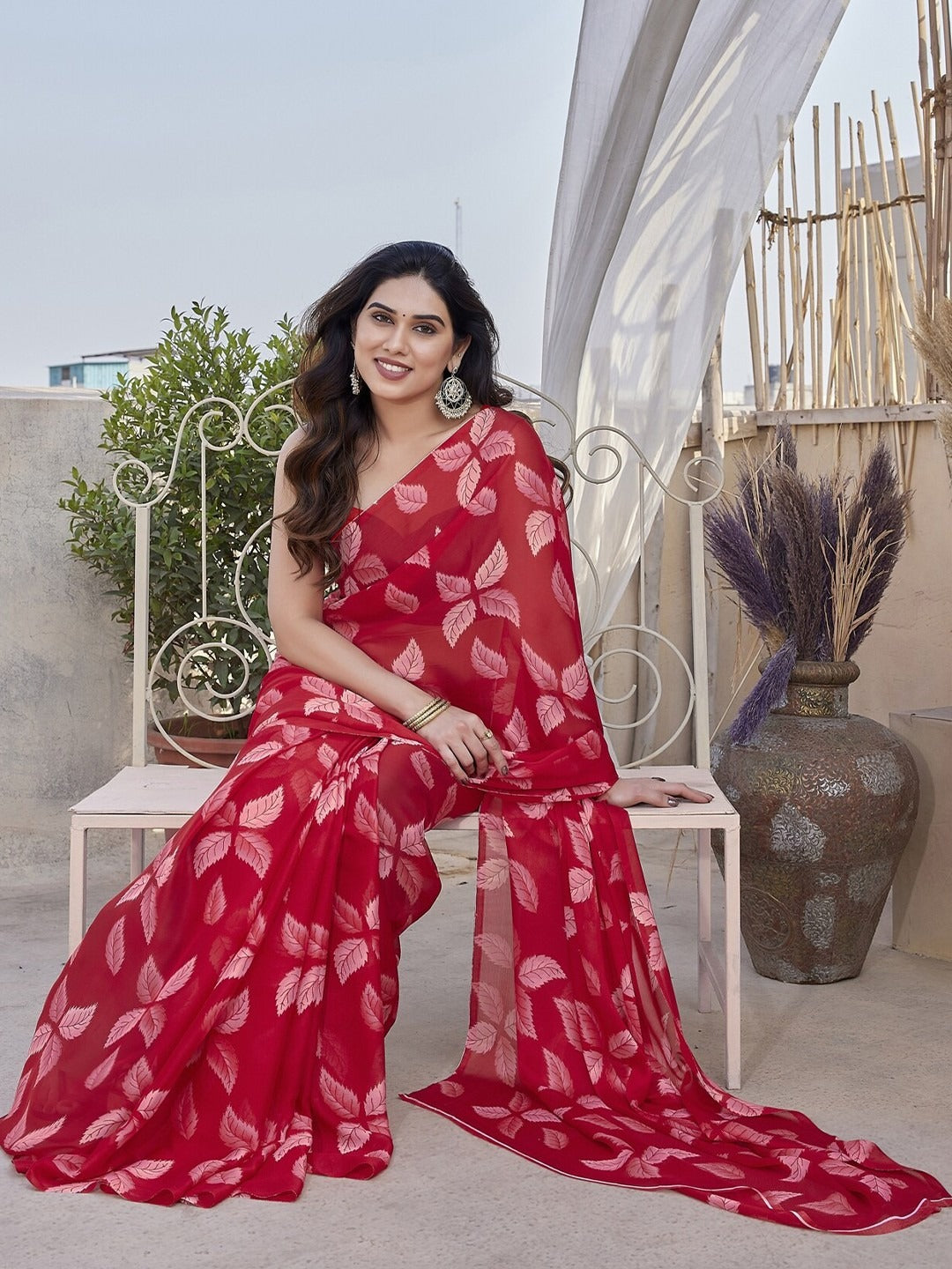 Floral Print Saree