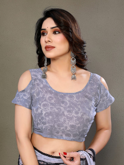 Leaf Print Designer Saree