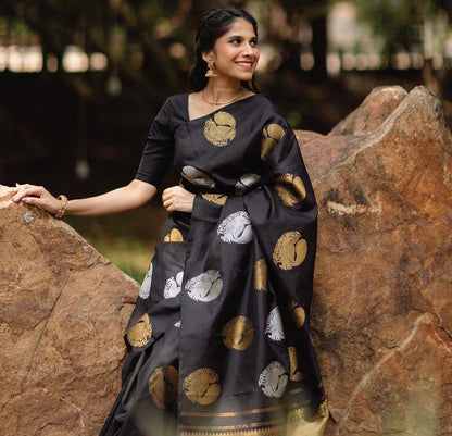 Black Banarasi Designer Saree