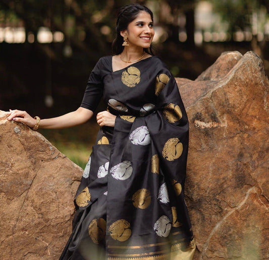 Black Banarasi Designer Saree