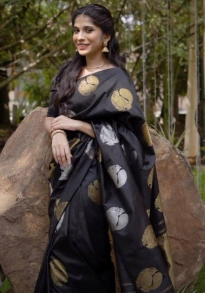 Black Banarasi Designer Saree