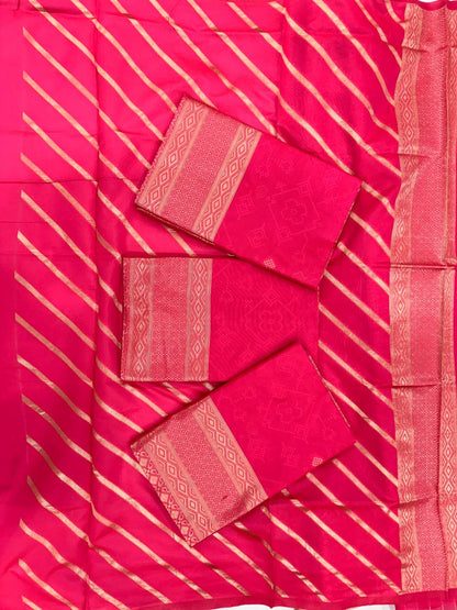 Hot Pink Banarasi Saree