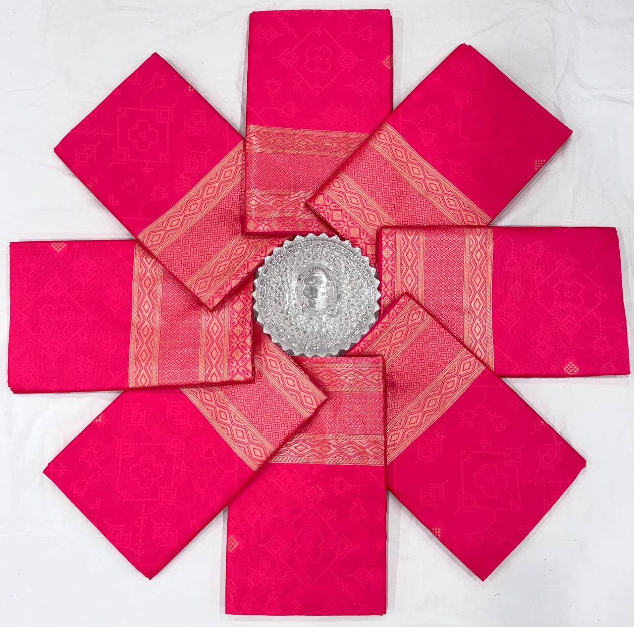 Hot Pink Banarasi Saree