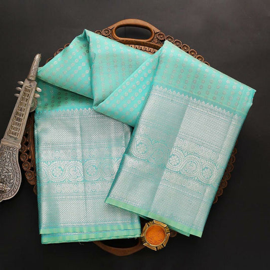 Mint Green Kanjivaram Saree