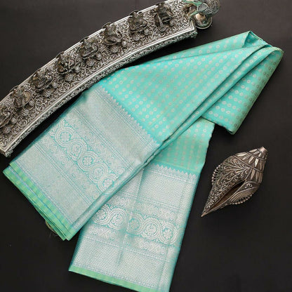 Mint Green Kanjivaram Saree