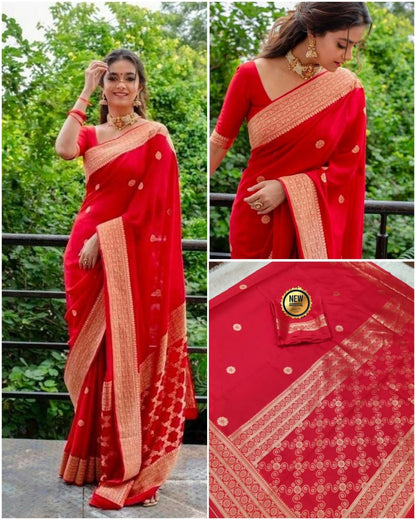 Red Banarasi Wedding Saree