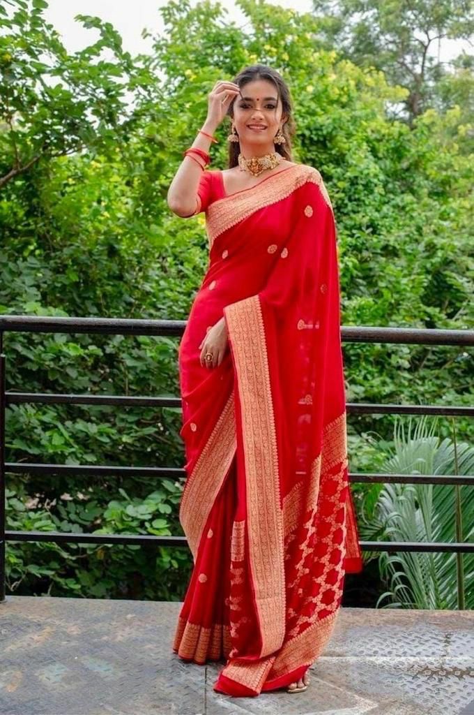 Red Banarasi Wedding Saree