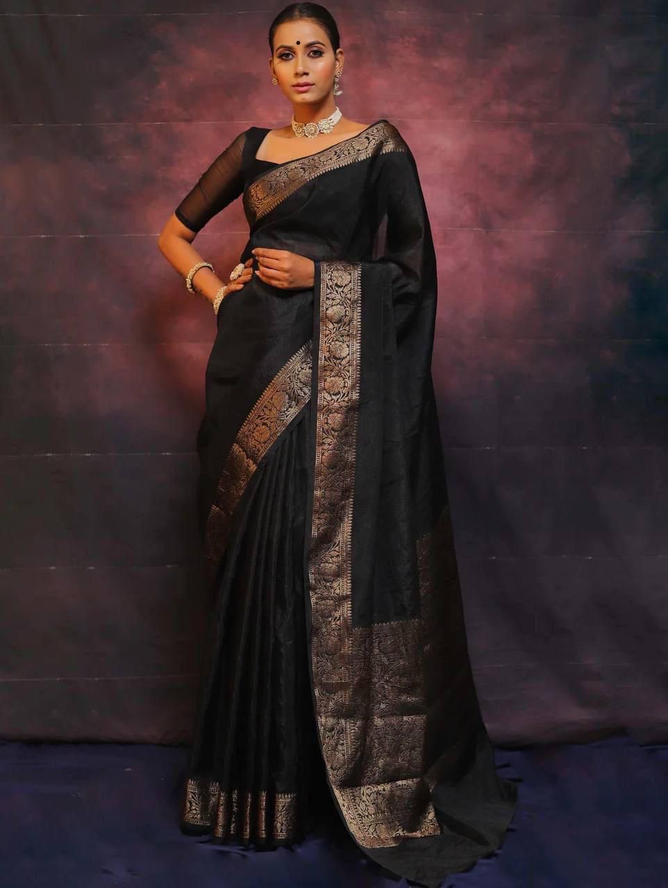 Premium Zari Border Silk Saree