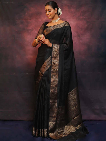 Premium Zari Border Silk Saree