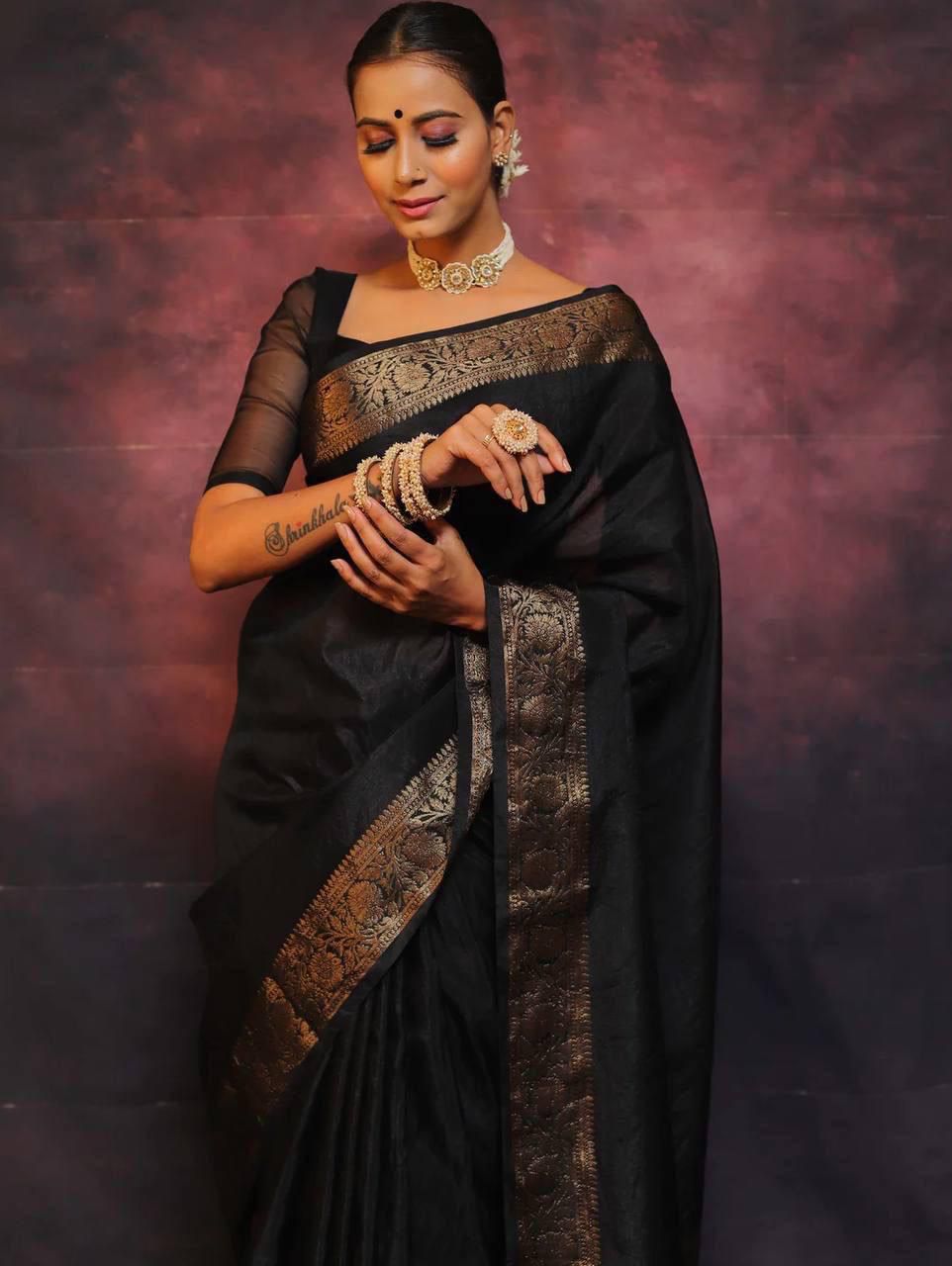 Premium Zari Border Silk Saree