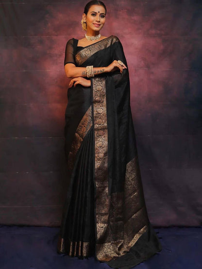 Premium Zari Border Silk Saree