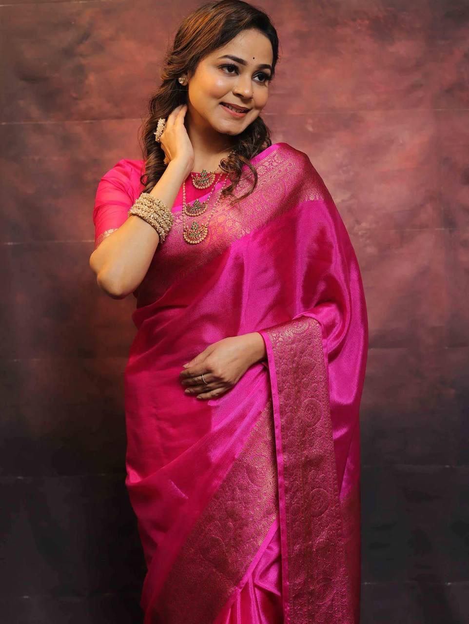 Premium Zari Border Silk Saree