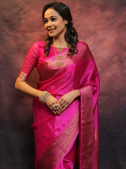 Premium Zari Border Silk Saree