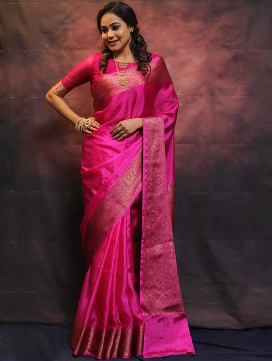 Arya Premium Zari Border Silk Saree