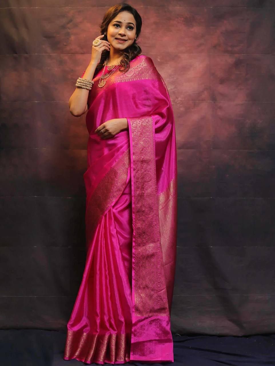 Premium Zari Border Silk Saree