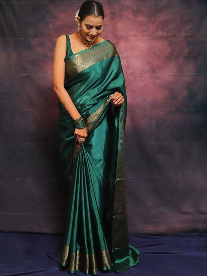 Premium Zari Border Silk Saree