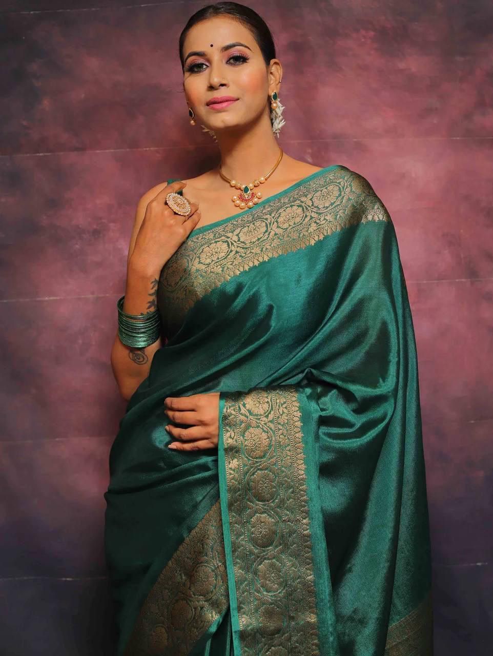 Premium Zari Border Silk Saree