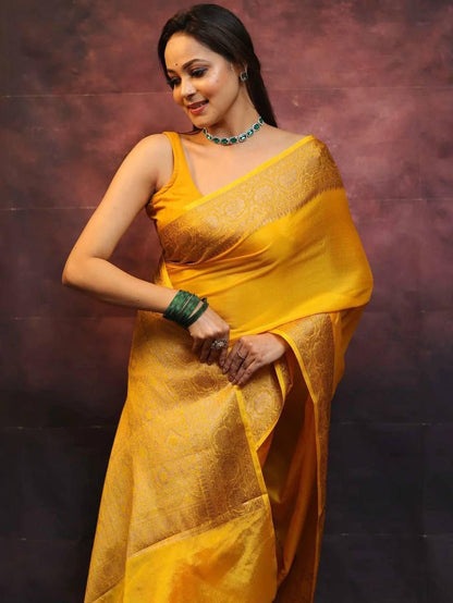 Premium Zari Border Silk Saree