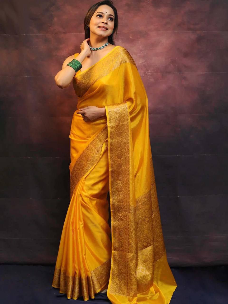 Premium Zari Border Silk Saree