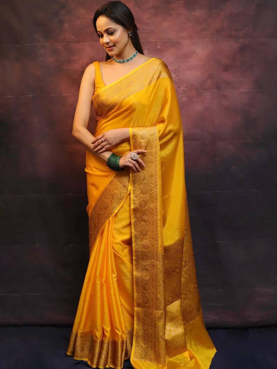 Premium Zari Border Silk Saree
