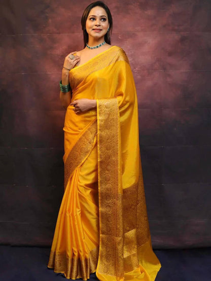 Premium Zari Border Silk Saree