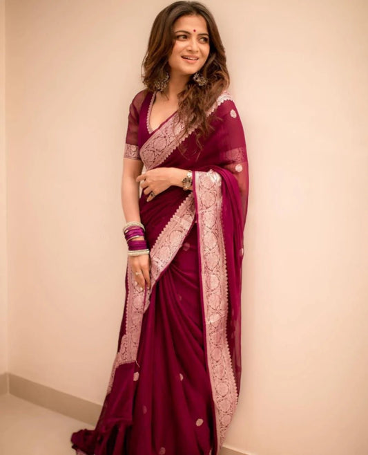 Soft Organza Designer Saree
