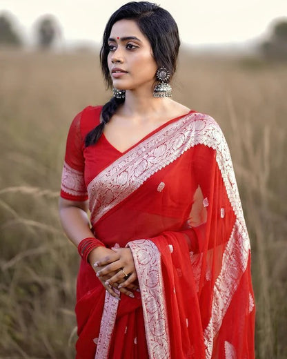 Soft Organza Designer Saree