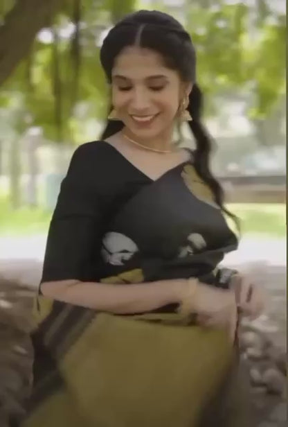 Black Banarasi Designer Saree